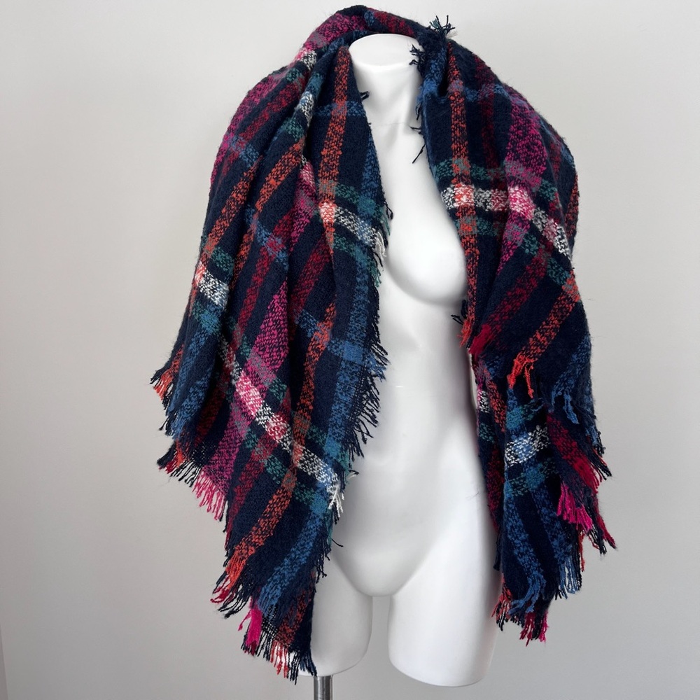 Navy Multi Color Scarf